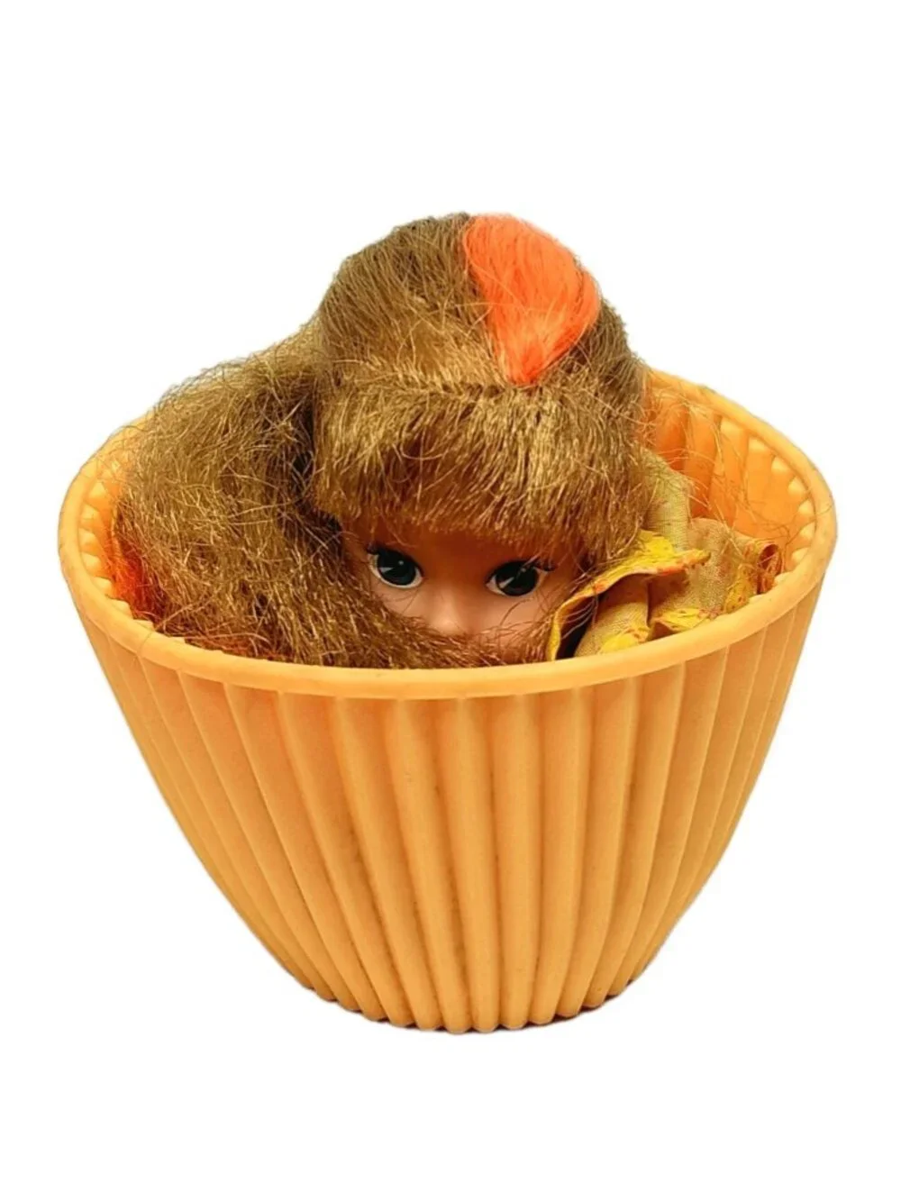 Vintage Tropical Treat Coral Splash Doll Tonka Toy Orange Pink Yellow